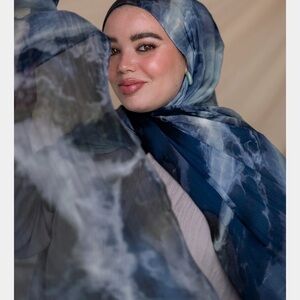 COPY - New | VELA Sold Out Navy Marble Modal Hijab/Scarf